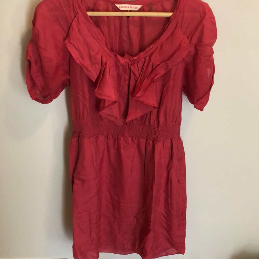 Rebecca Taylor silk coral dress